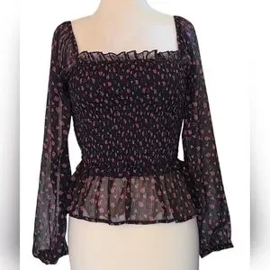 miami | Tops | Mi Ami Size L Black Top | Poshmark